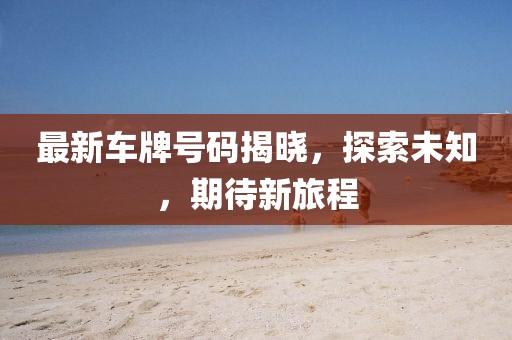 最新车牌号码揭晓,探索未知,期待新旅程