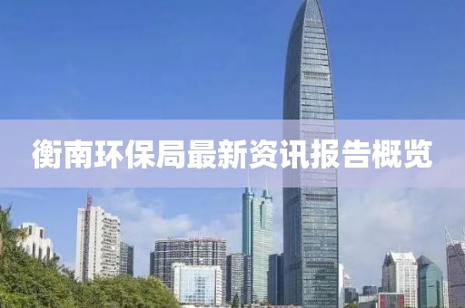 衡南环保局最新资讯报告概览