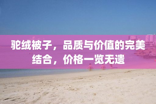 驼绒被子，品质与价值的完美结合，价格一览无遗