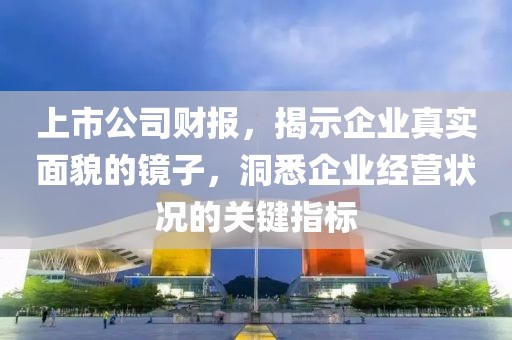 上市公司财报，揭示企业真实面貌的镜子，洞悉企业经营状况的关键指标