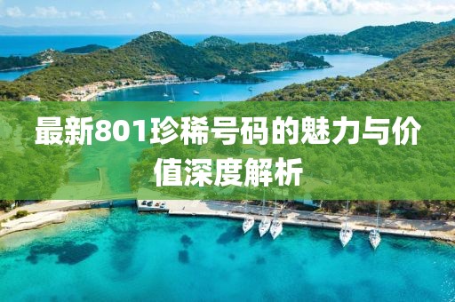 最新801珍稀号码的魅力与价值深度解析