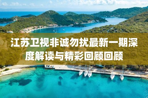 江苏卫视非诚勿扰最新一期深度解读与精彩回顾回顾