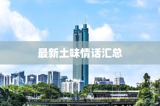 最新土味情话汇总