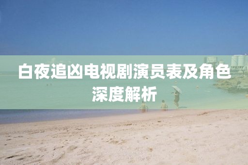 白夜追凶电视剧演员表及角色深度解析