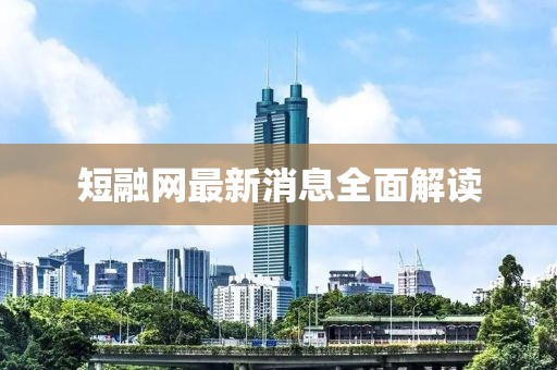 短融网最新消息全面解读