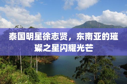 泰国明星徐志贤，东南亚的璀璨之星闪耀光芒
