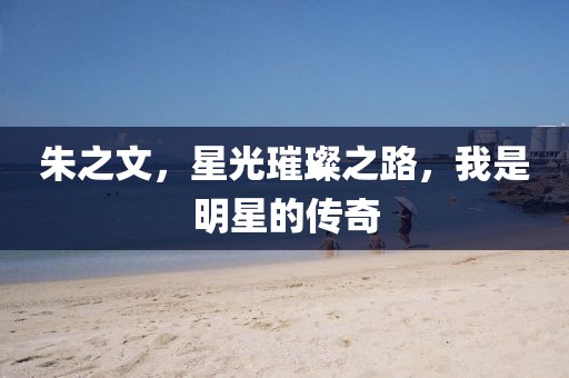 朱之文，星光璀璨之路，我是明星的传奇