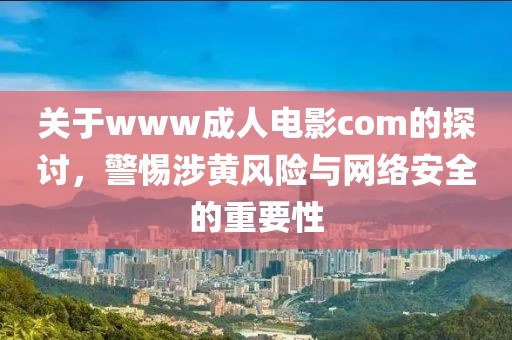 关于www成人电影com的探讨，警惕涉黄风险与网络安全的重要性