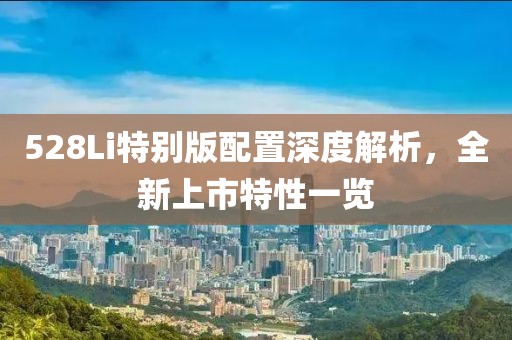 528Li特别版配置深度解析，全新上市特性一览
