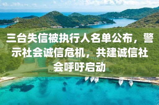三台失信被执行人名单公布，警示社会诚信危机，共建诚信社会呼吁启动