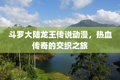 斗罗大陆龙王传说动漫，热血传奇的交织之旅