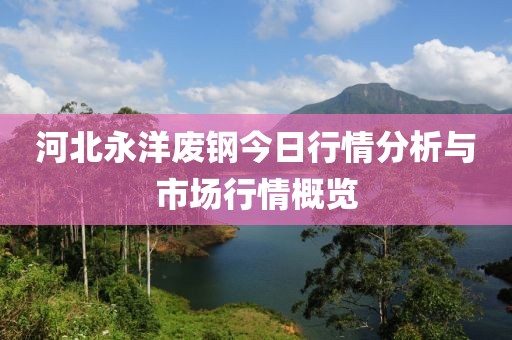 河北永洋废钢今日行情分析与市场行情概览