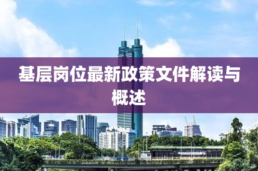 基层岗位最新政策文件解读与概述