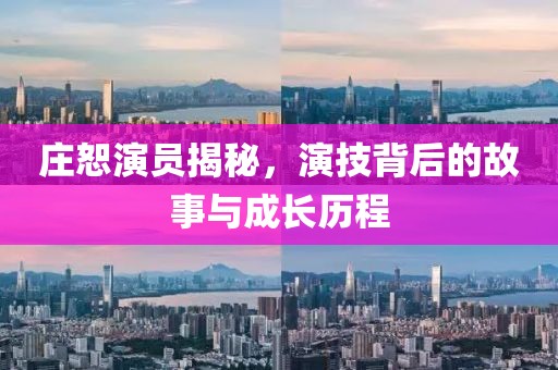 庄恕演员揭秘，演技背后的故事与成长历程
