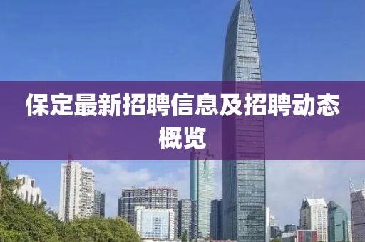 保定最新招聘信息及招聘动态概览